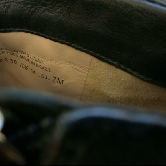 Tory Burch Leila Black Leather Quilted Ankle Wedge Booties Sz 7 - Picture 9 of 12